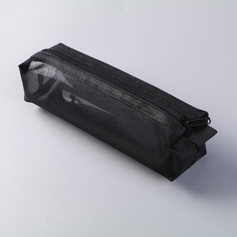 3D Simple Transparent Mesh Pencil Case Student Exam Stationery Bag Large Capacity Portable Storage Pouch Wholesale