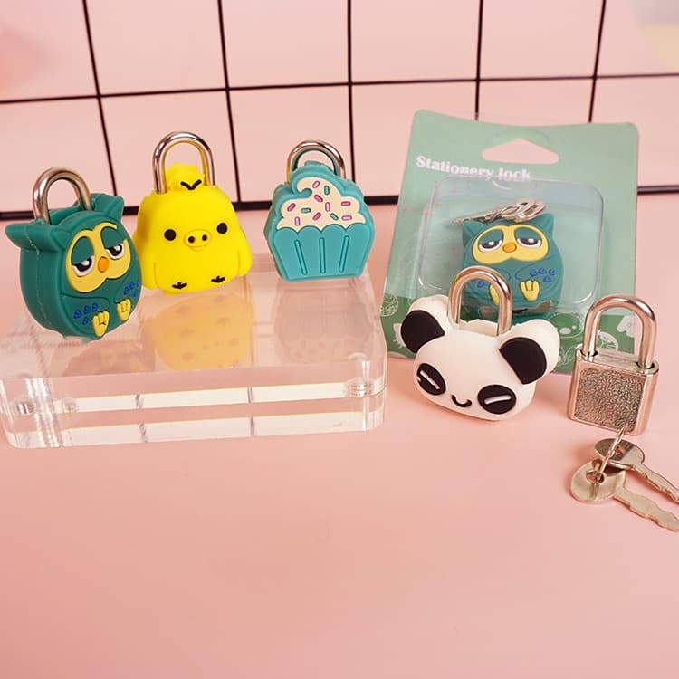 Student Diary Cartoon Lock Cute Gift Lock Mini Padlock Piggy Bank Coin Bank Lock Custom Logo Available