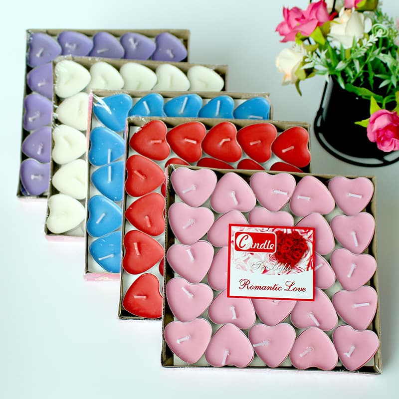 Manufacturer Wholesale Heart-Shaped Candles for Qixi Festival, Valentine's Proposals, DIY Wax Seal Small Candles, Candle Holders, Tea Lights