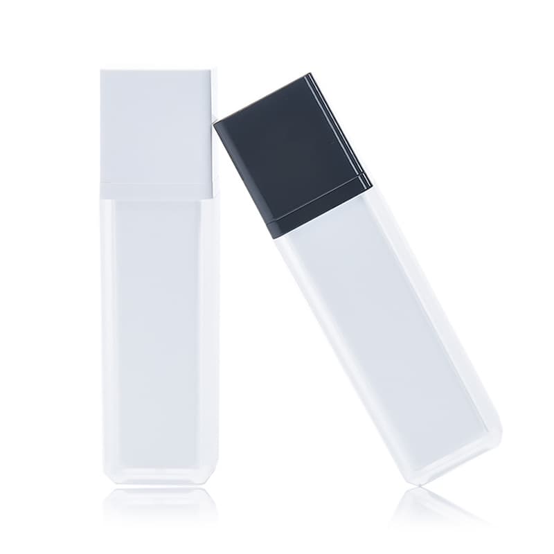 Spot hot selling rounded corner acrylic empty bottle lotion spray high frost jar square cosmetic packaging set multi-capacity