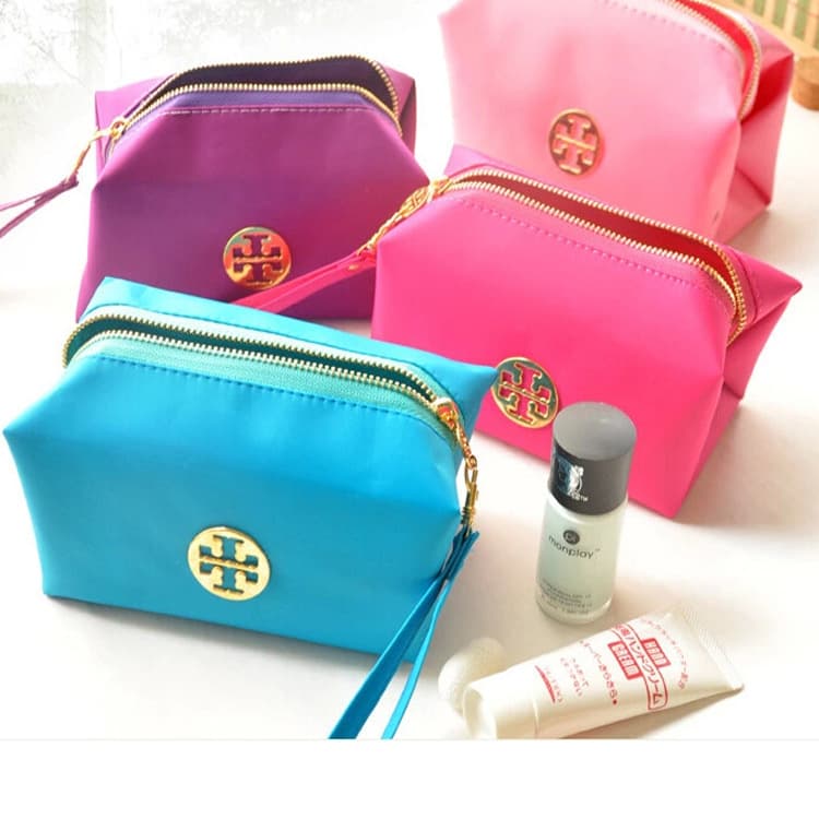 Korean Style 3D Square Cosmetic Bag, Candy-Colored Women's Bag with Prints, Nylon Cosmetic Pouch, Wholesale Sampling and Printing