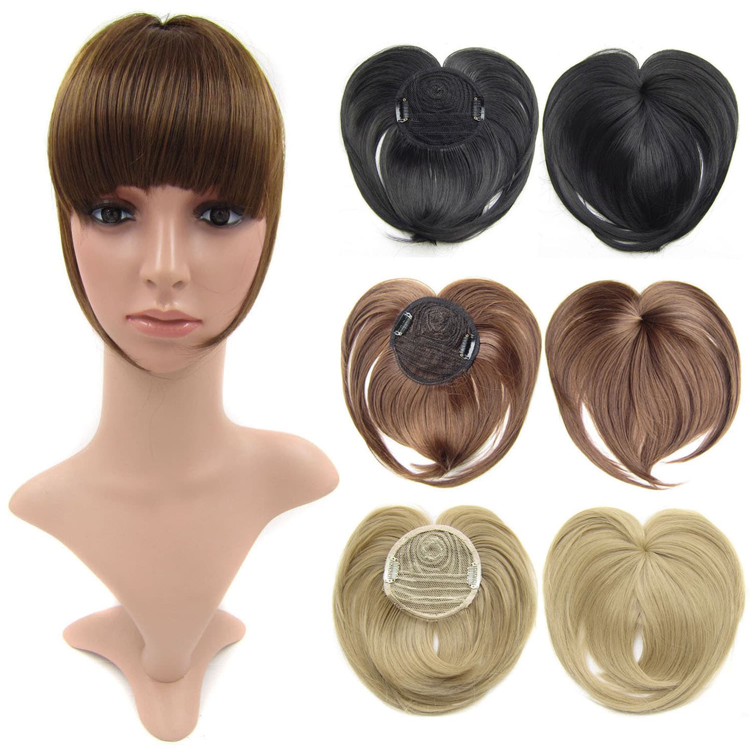 High-temperature Silk Synthetic Wig Center Parting Hairpiece Hair Cover Heart-shaped Slice Women's Wig