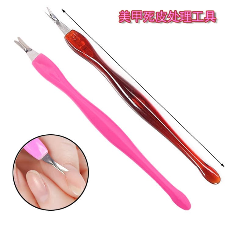 Nail Tool Stainless Steel Cuticle Fork V-Shaped Cuticle Remover Dead Skin Scraper Nail Trimming Care Set