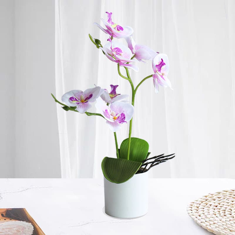 Artificial Phalaenopsis Orchid Potted Plant Fake Flowers Factory Direct Supply Artificial Bonsai Fake Flowers for Street Vendors