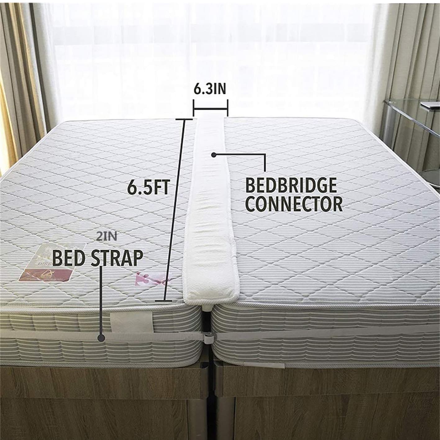 Extra Large Bed Connector Mattress Bridge Dual Bed Mattress Connector Strap Seam Plug Special For Extra Large Beds