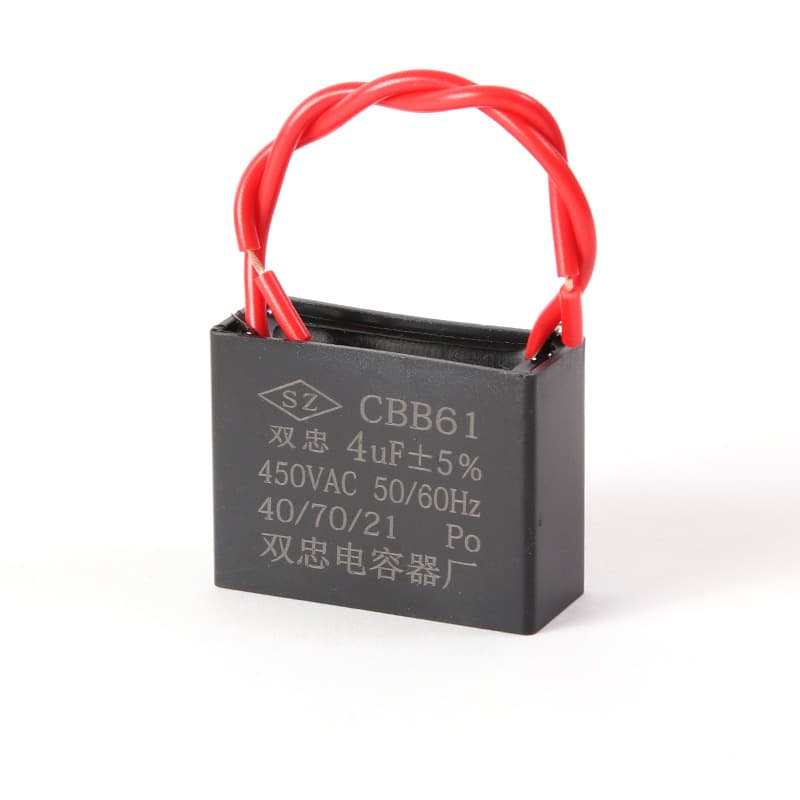 CBB61 Fan Starting Capacitor 1.2/1.5/1.8/2/2.5/3/4/5/6 for Ceiling Fan Range Hood 450V