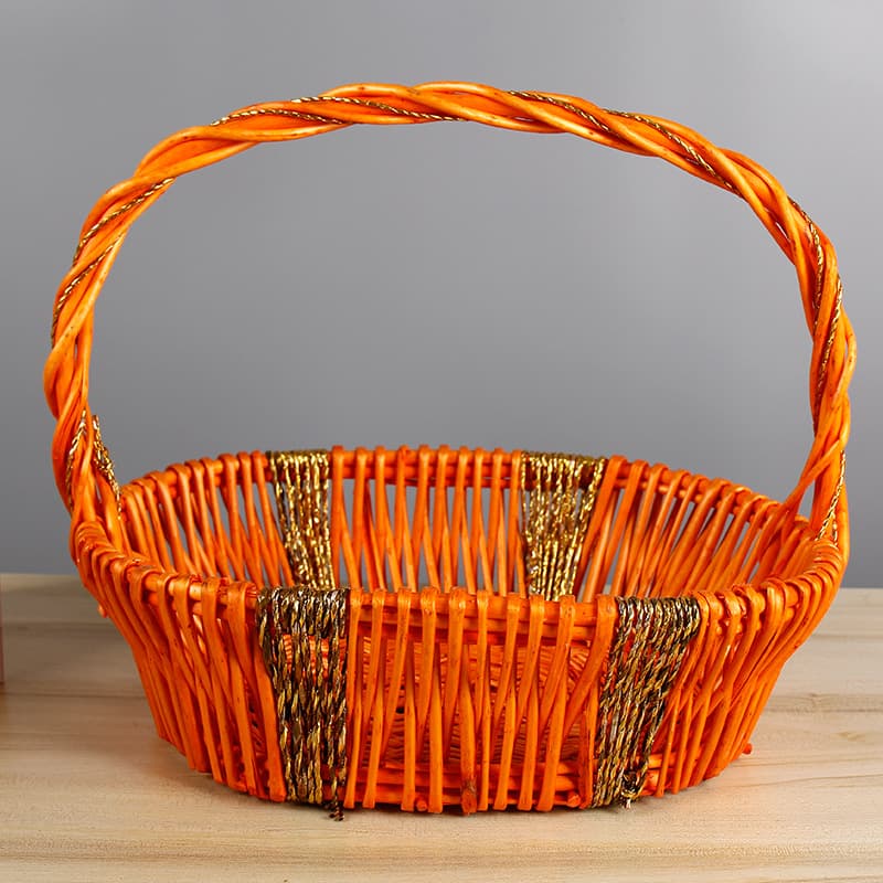 Woven Willow Flower & Fruit Basket, Prop Small Basket, Handheld Shopping Basket, Gift Packaging Basket, Picking Basket