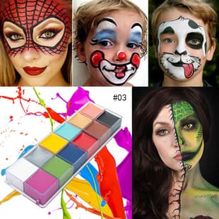 Halloween Oil Body Paint Face Paint Cream Theatrical Makeup for Student Prom Cosplay Performance