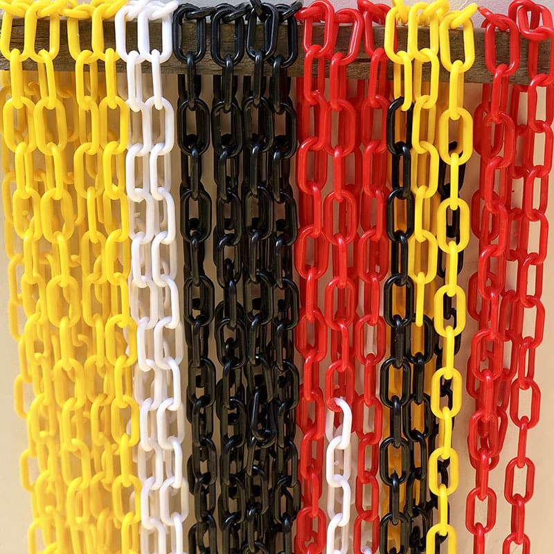 Traffic Equipment Plastic Chain 6mm Warning Plastic Chain Traffic Cone Isolation Clothesline Ice Cream Bucket