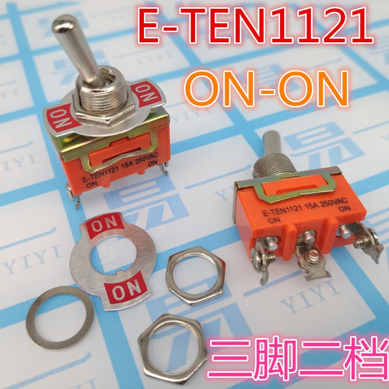 Toggle Switch 1121 Single Pole Double Throw, 3-Pin Toggle Switch, Rocker Switch E-TEN1121