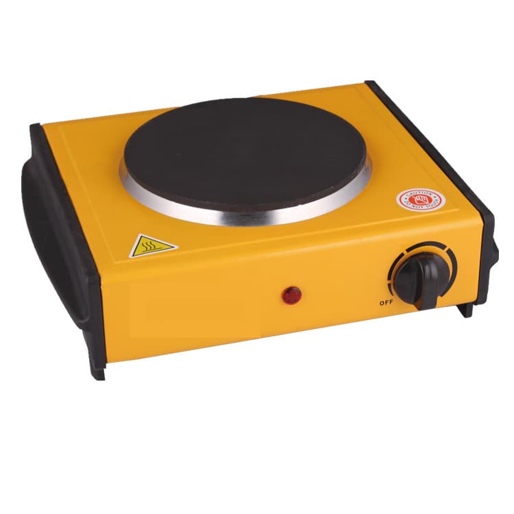 1000W Yellow Single-Plate Electric Stove for Household Use, Exported to Saudi Arabia and South Africa