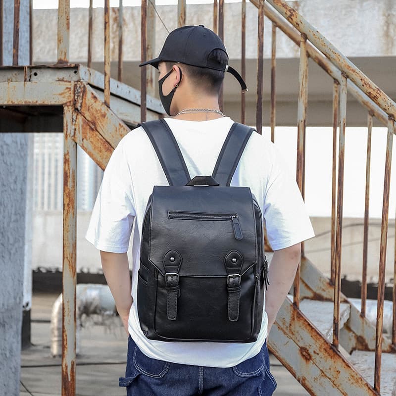 Customized Backpack for Men, Korean Style, Fashionable, Large-Capacity Backpack, Simple and Casual, Business Trip, Waterproof Computer Backpack