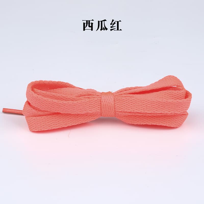 8mm Wholesale Single Layer Polyester Plain Weave Basketball Shoes Canvas Shoes Colorful Flat Black White Sports Shoelaces