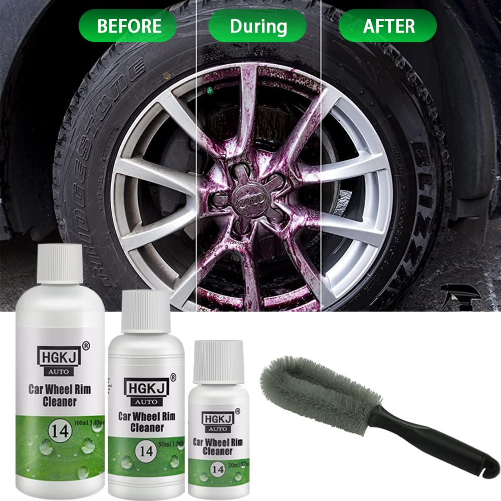 Car Wheel Rim Cleaner HGKJ-AUTO-14 20/50/100ml Efficiently Cleanses And Maintains Wheel Health Non-Patented Brand New Item