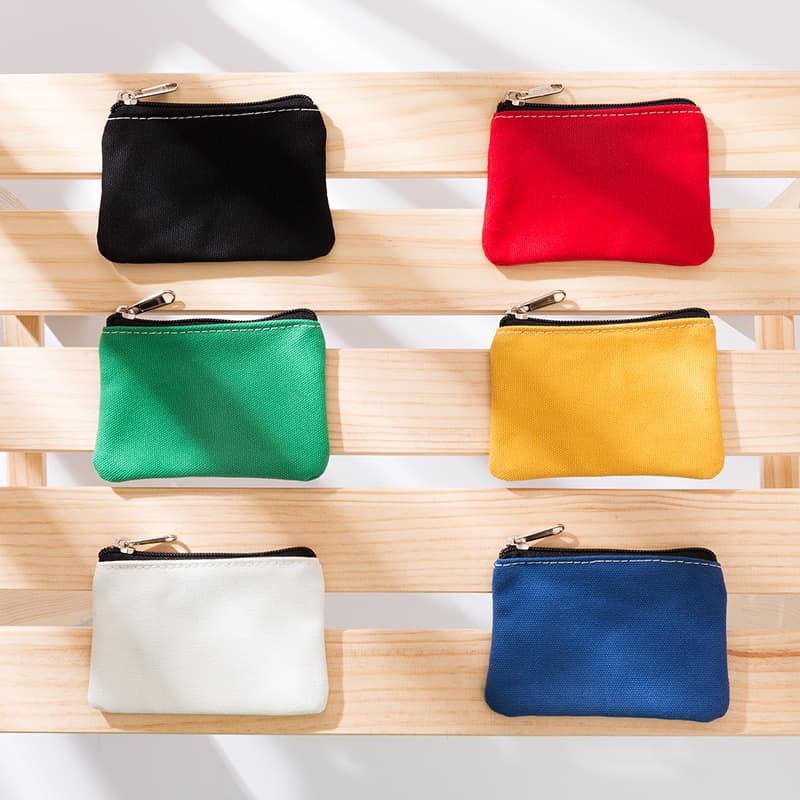 Brendan Brand Canvas Coin Purse Women's High-End Portable Fabric Storage Bag Simple Plain Small Wallet