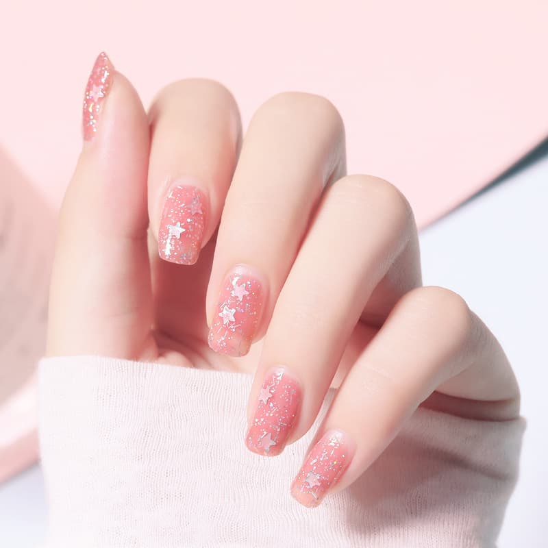 Encounter 15ml Nail Polish Set Waterproof No-Bake Micro-Gel Non-Fading Glitter Sparkle Quick-Dry Nail Polish Non-Peelable