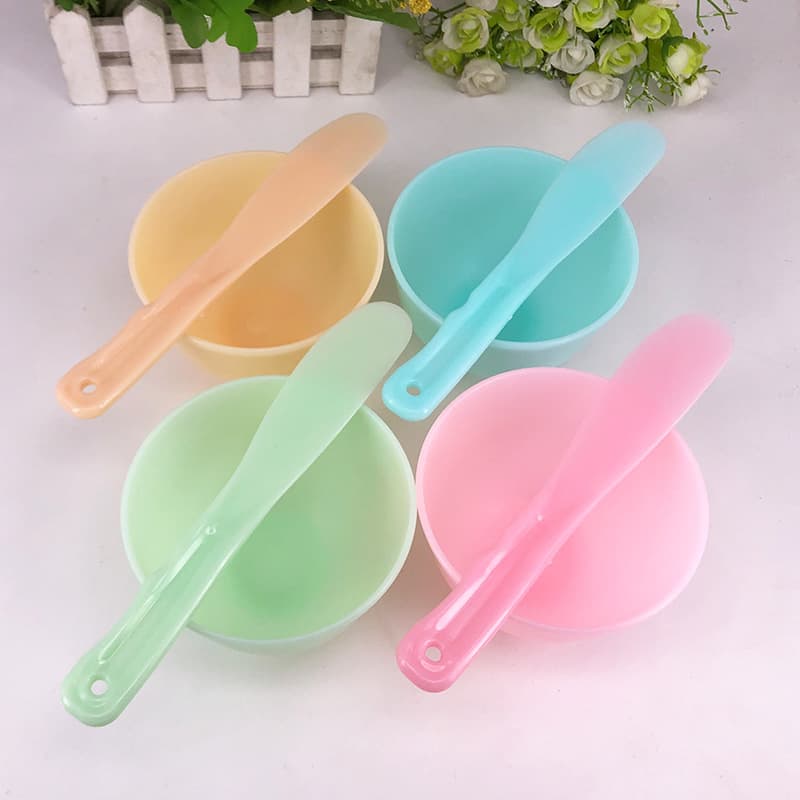 DIY beauty silicone mask bowl set, mask adjusting bowl, beauty salon mask soft bowl, mask adjusting stick, homemade facial mask tool