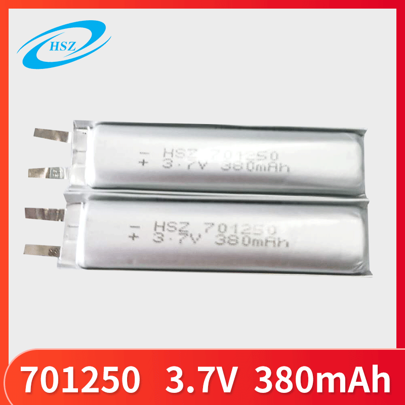 Manufacturer Rechargeable Lithium Battery 701250 Rechargeable Battery 3.7V 380mAh Polymer Lithium Battery