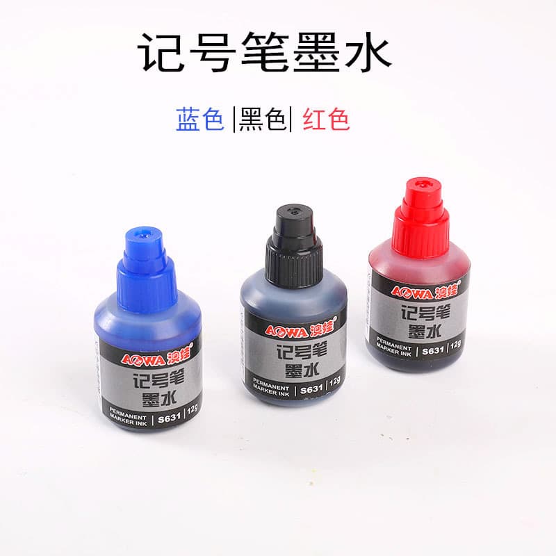 Large head oily marker ink marker ink oily black refill 12ml hook pen refill water