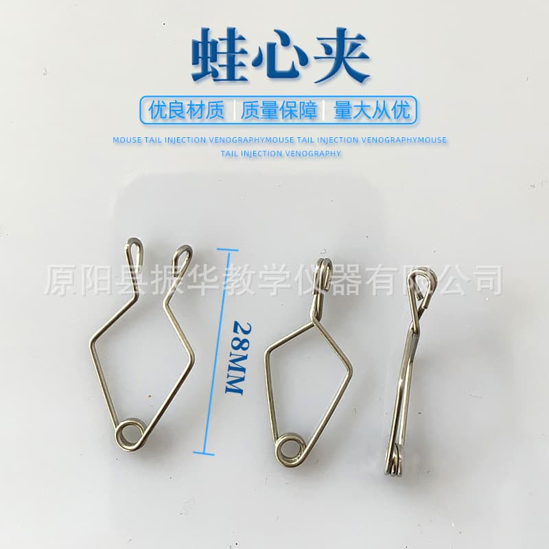 In Stock Frog Experiment Equipment: Frog Heart Clip, Clamp Type, Non-Injurious, Round/Flat Head