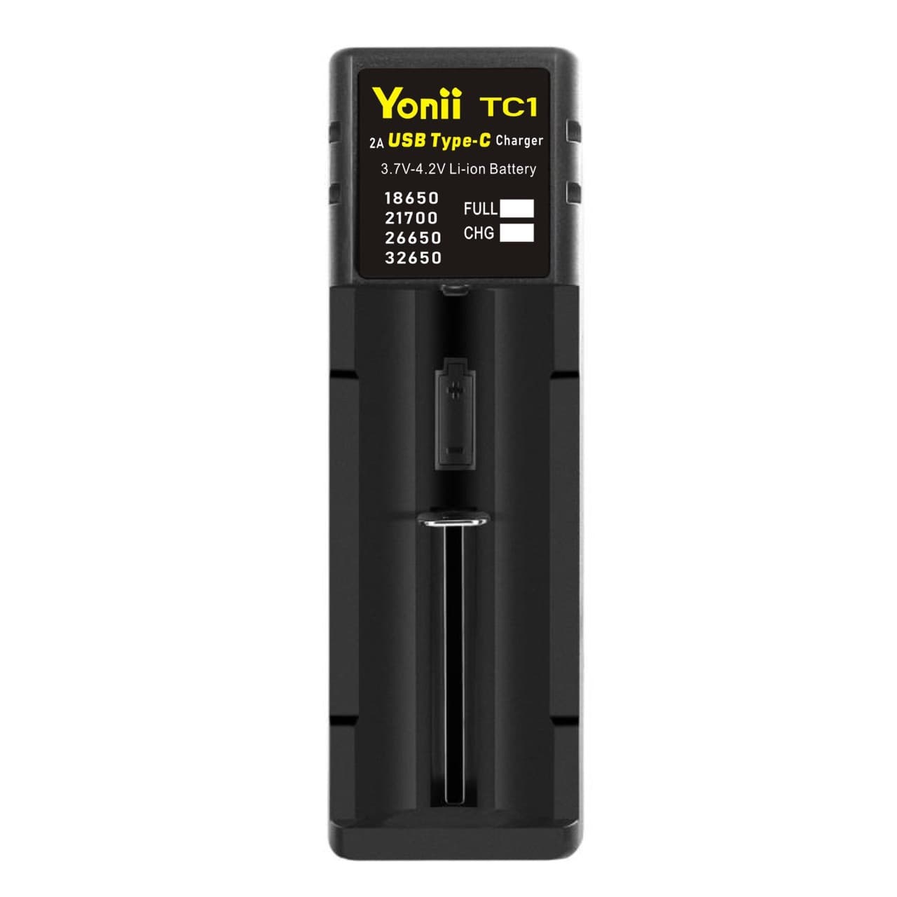 Yonii TC1 Type-C 21700 Lithium Battery Charger 3.7V 18650 Battery Charger 2A