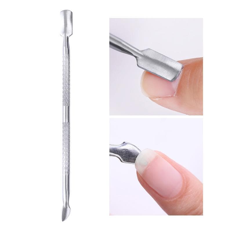 Manicure tools, stainless steel dead skin pusher, nail polish remover, small steel pusher, dead skin pusher, double-ended dual-purpose stick