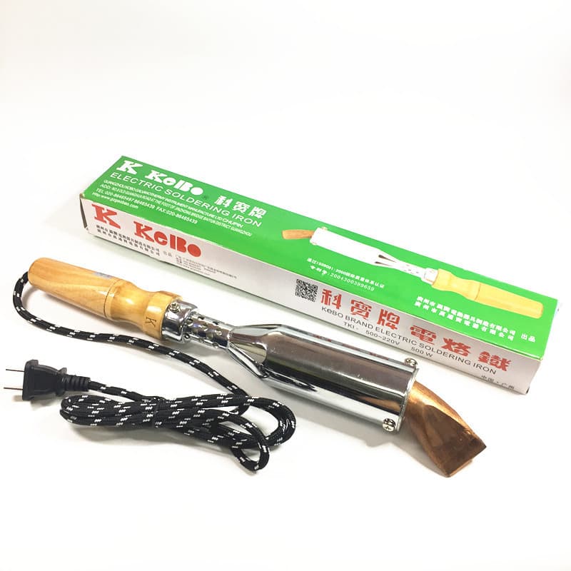 Kebao brand external heating wooden handle elbow copper tip soldering iron 35W50W75W100W/150/200/300W500W
