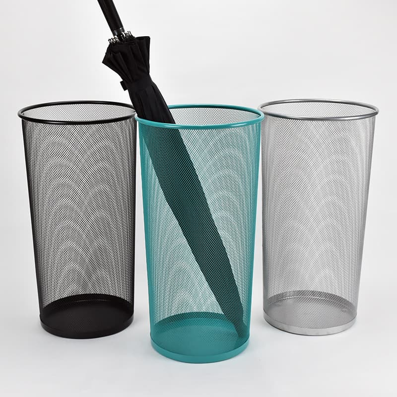 [Manufacturer] Metal Umbrella Bucket Hollow Household Umbrella Storage Rack, Hotel Lobby Minimalist Umbrella Organizer Wonder