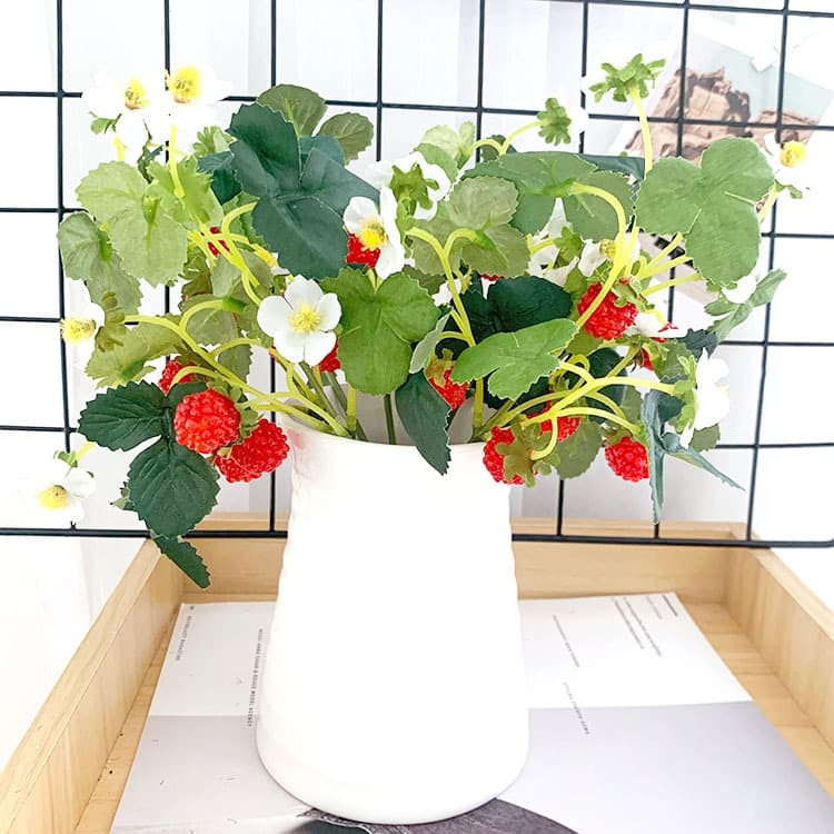 Home Decor Artificial Flowers Strawberry Mulberry Fruit Kumquat Flower Restaurant Match V Software Design