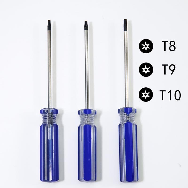 Manual Torx type T8/9/10 screwdriver with holes, suitable for Xbox 360 game console external hex wrench.