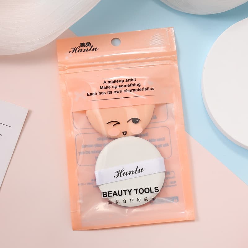 Han Tu Makeup Cushion Puff - Smooth, Non-Absorbent, Portable Powder Foundation Setting Puff, 2-Pack
