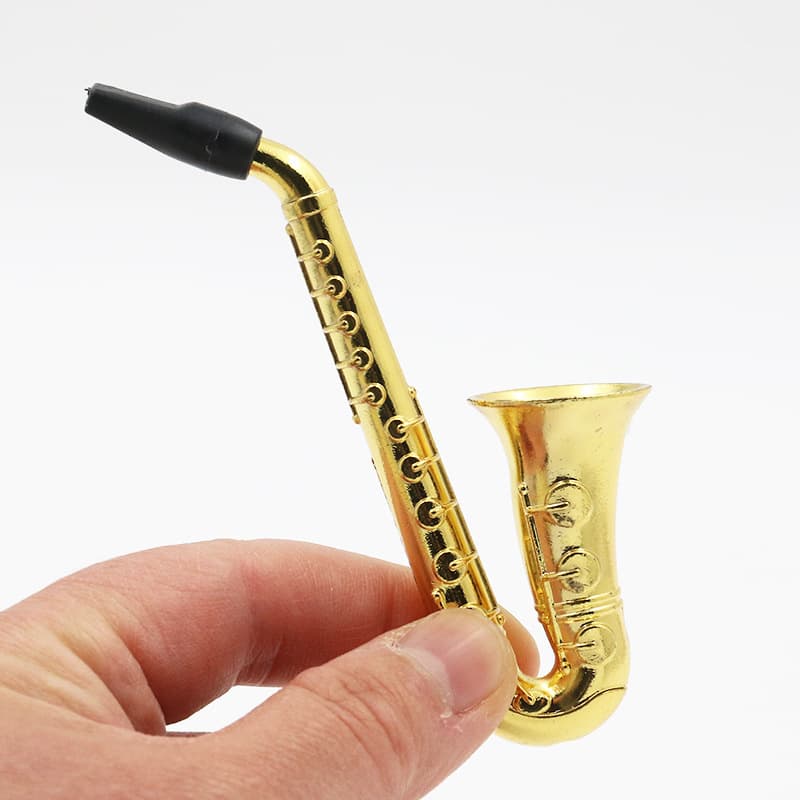 Novel Creative Suction Card Set with Mesh Metal Pipe Gold-plated Saxophone Trumpet Filter Mouthpiece Accessories