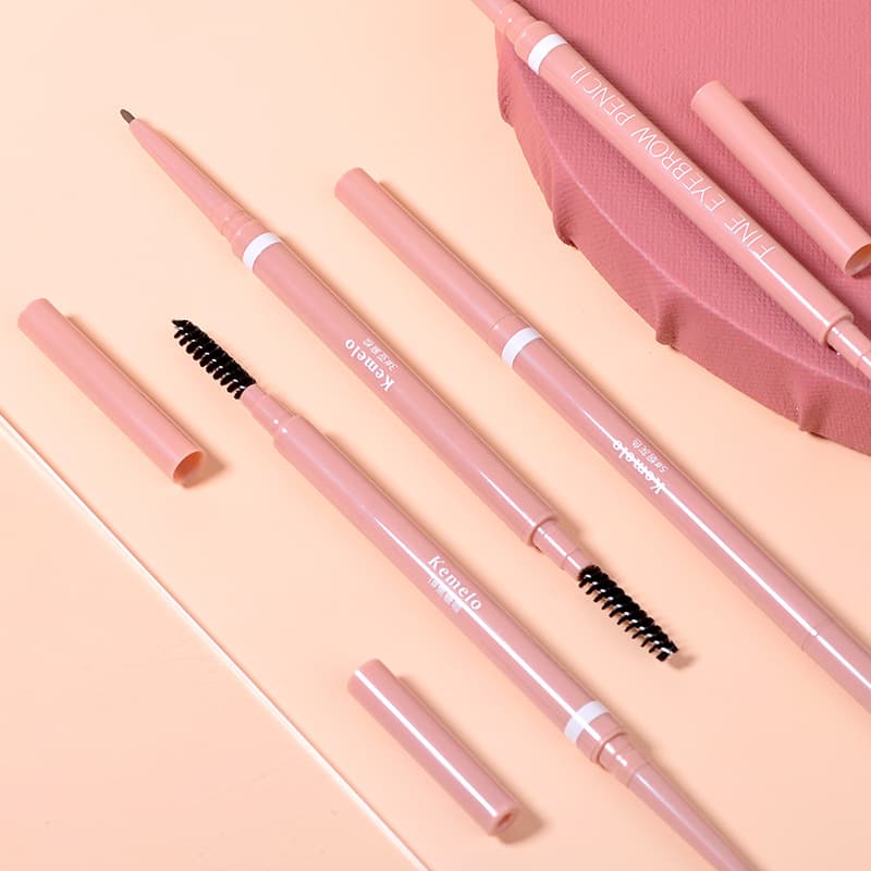 Kemelo 1.5mm Ultra-Fine Eyebrow Pencil Waterproof and Sweat-Resistant Fine Core in Gray-Brown and Black