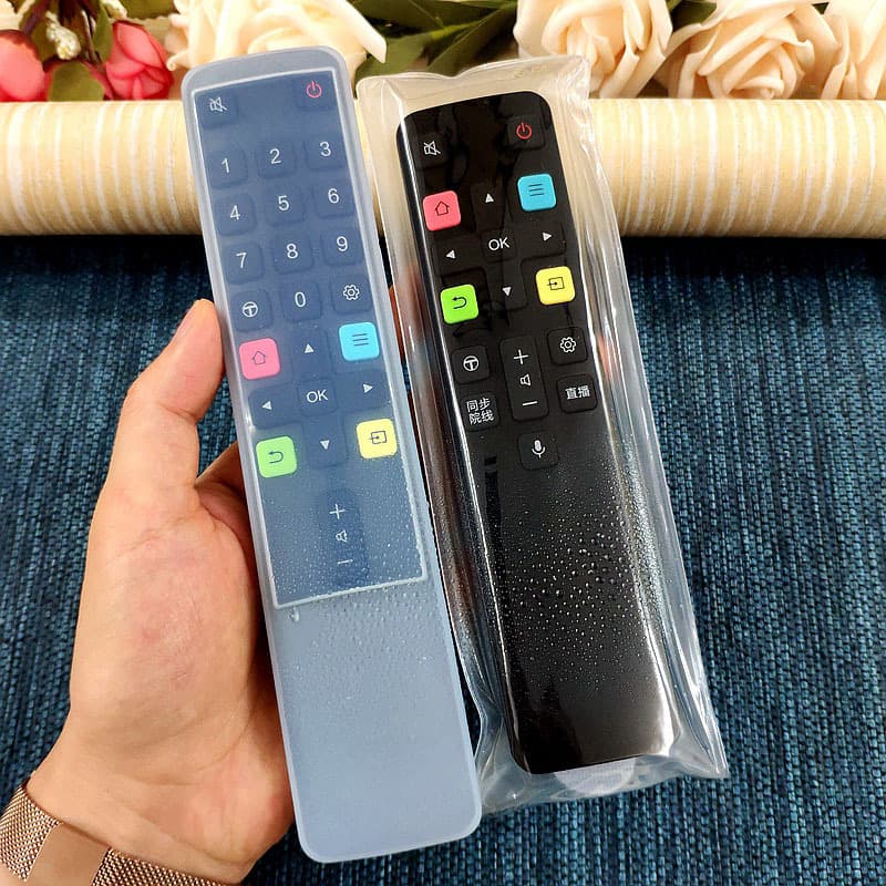 Suitable for TCL voice TV remote control protective cover RC801C55C2/65C2RC801D soft silicone transparent cover