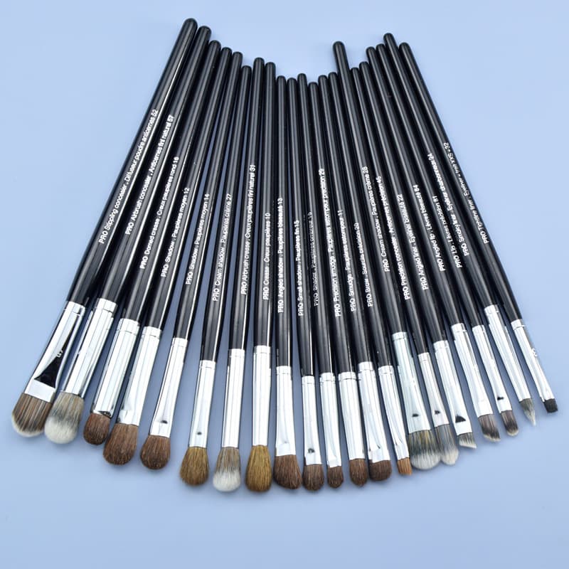 Cangzhou S Series Animal Hair Makeup Brush Set - No.15 Eyeshadow Brush, No.13 Blending Brush, No.13 Nose Shadow Brush, Eyebrow Brush, Complete Eye Set