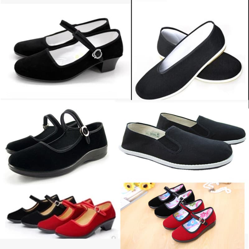 Republic of China style military shoes, Red Army shoes, canvas shoes, Eighth Route Army black cloth shoes for adult and children performance