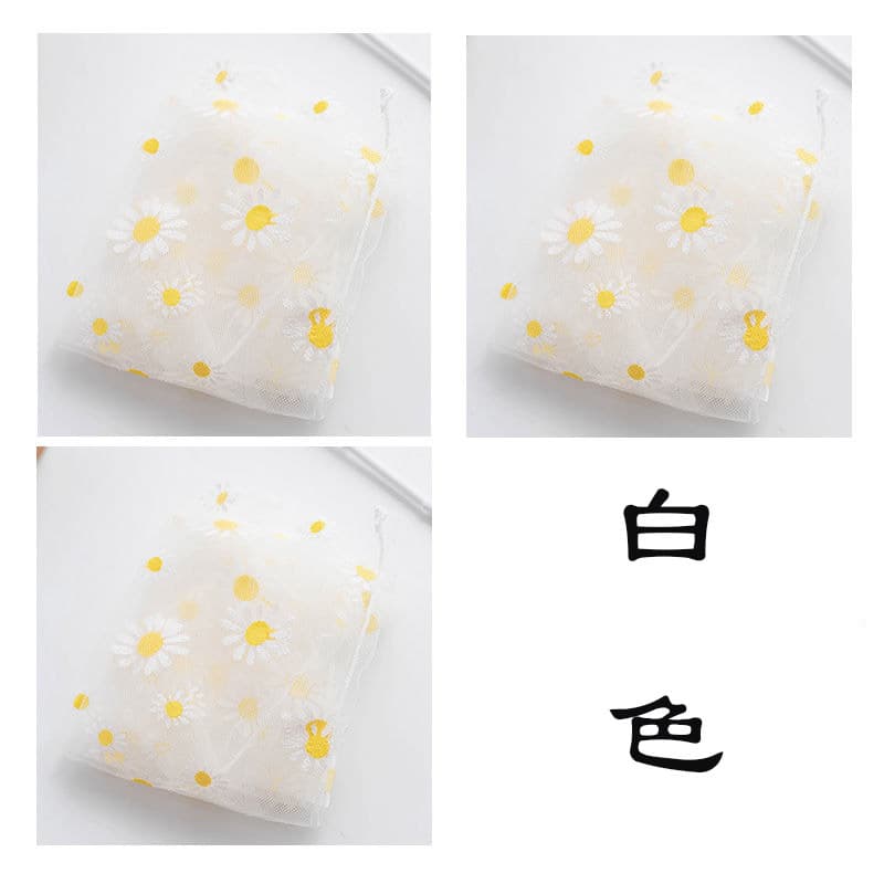 New Spring Summer Thin Women's Transparent Mid-Calf Socks Lace Socks Daisy Flower Ruffle Mesh Socks