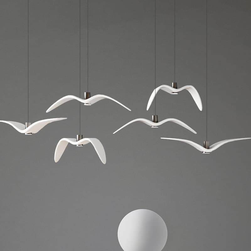 Nordic restaurant bar seagull chandelier creative modern cafe clothing hotel front desk decorative resin chandelier