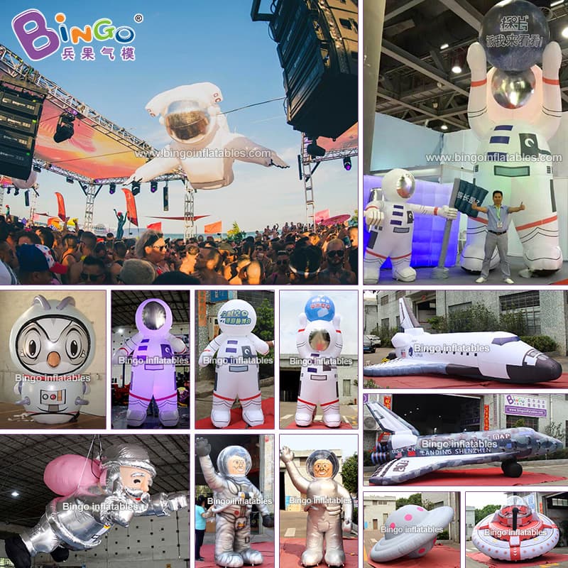 Bingguo inflatable aviation inflatable astronaut inflatable model aerospace light moon space fly cross-border rocket ship doll