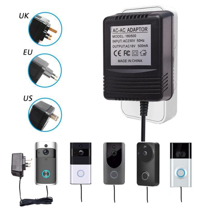 Video Doorbell Power Supply 18V 500MA Doorbell Transformer