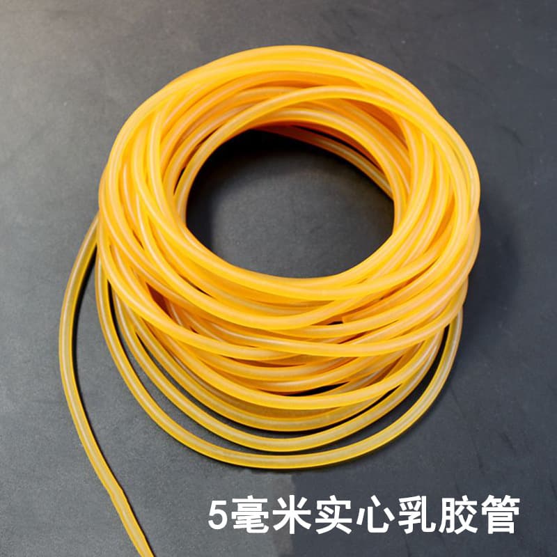 5.0mm Solid Latex Tube High Elasticity 5.0mm Tension Rope Plain Telescopic Tube Outdoor Slingshot Round Rubber Band