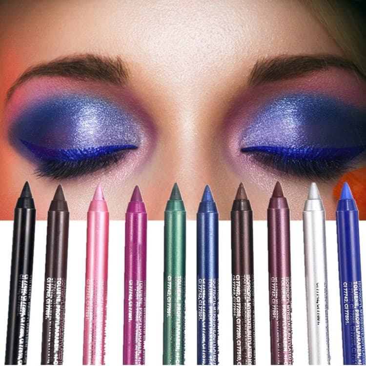 Cross-border Eyebrow Pencil 10-Piece Set Pearl Eyeliner Waterproof Highlighter Eyeshadow Pencil Sharpener Sharpenable Eyeliner Makeup Pencil
