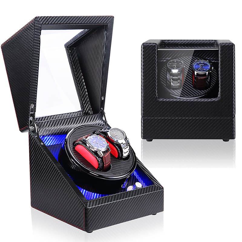 Wooden watch shaker mechanical watch rotating winding box electric motor watch shaker watch turner wooden jewelry box watch