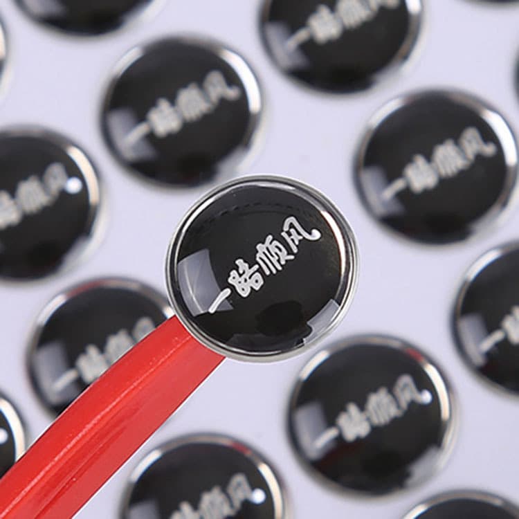 PVC Crystal Epoxy Car Emblem Self-Adhesive Drip Stickers, Transparent Crystal Epoxy Trademarks with Printable Logo