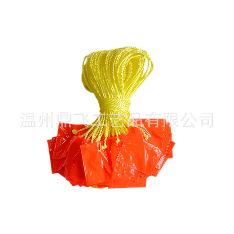 Spot Cross-Border Pvc Orange Reflective Safety Square String Flag Pennant Traffic Warning Protective Flag Warning Line