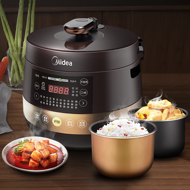 Midea Pressure Cooker MY-YL60Easy203 3L Large Capacity Household Smart Rice Cooker Dual Inner Pot 6L Pressure Cooker