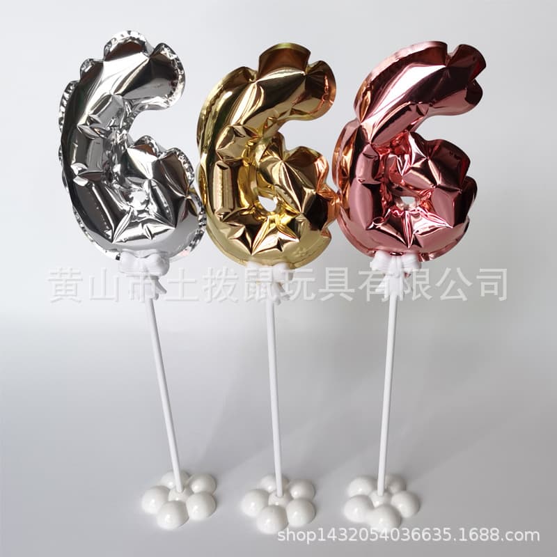 Automatic inflatable digital pole balloon accessories gold silver pink dazzling silver spot decorative pump portable