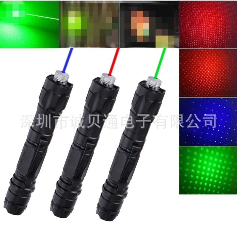 009 Battery-Powered Green Red Blue-Violet Light Starry Sky Laser Pointer Star Pointer Laser Positioning Aid