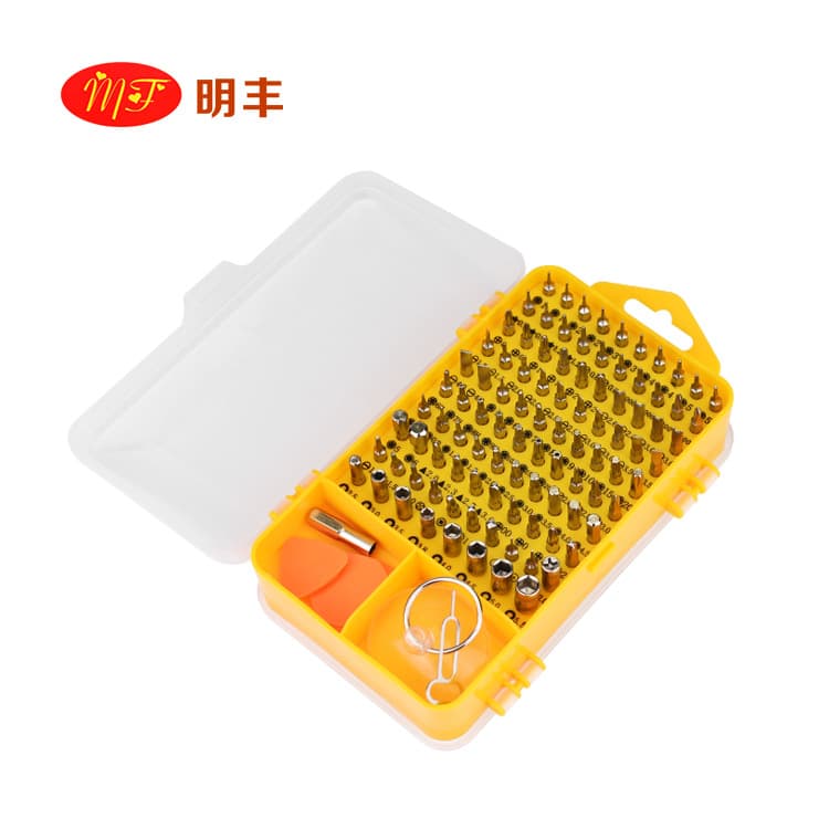 Ningbo Manufacturer Processes and Customizes 110-Piece Combination Screwdriver Tool Set for Apple Mobile Phone Precision Repair