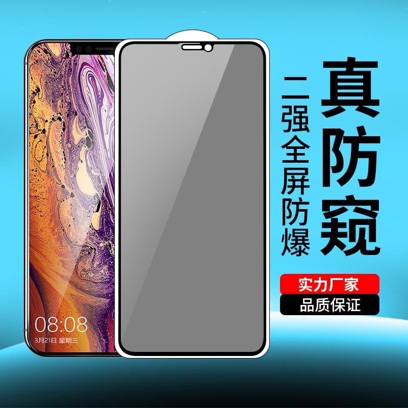 Compatible with Apple iPhone XS Max Full Screen Privacy Tempered Glass Screen Protector for iPhone 12/7/15 Anti-Spy Tempered Glass Film